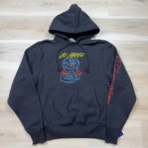 Champion x Cobra Kai 'No Mercy' Reverse Weave Hoodie - Black - Men's Size Small